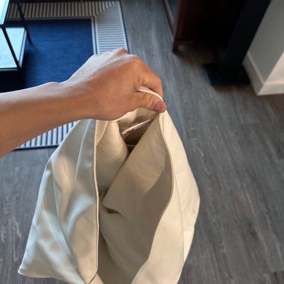 MM6 Maison Margiela White Japanese Draped Canvas/Faux Leather Tote - Large - Picture 5 of 8